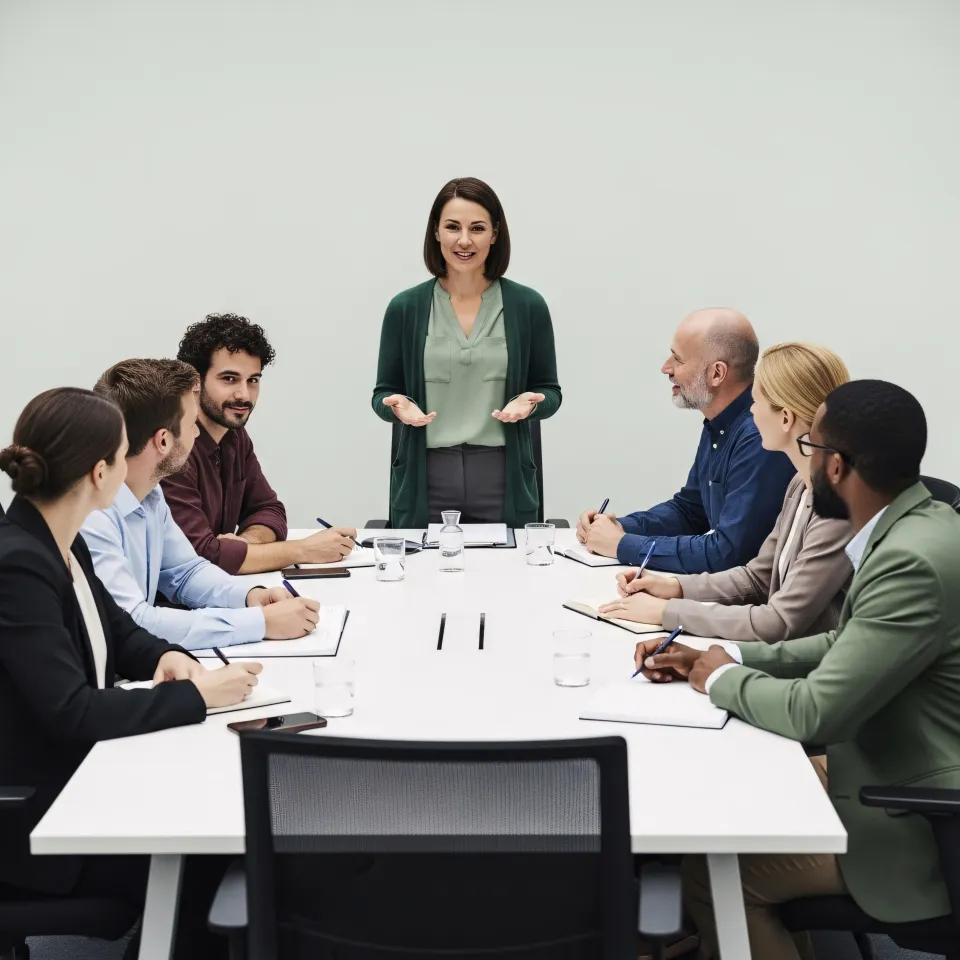 Equipe em reunião para análise imobiliária